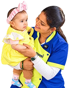 Governess holding a baby